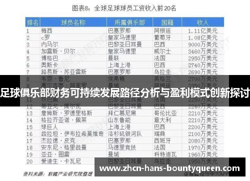 足球俱乐部财务可持续发展路径分析与盈利模式创新探讨
